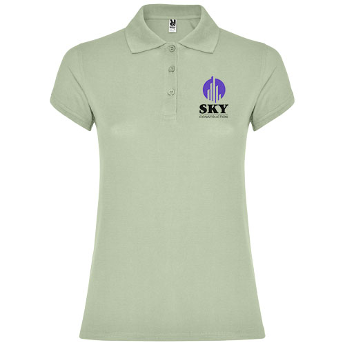 Star koszulka damska polo z krótkim rękawem Mist Green R66345Q5 (1)
