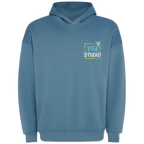 Bluza z kapturem Otto, styl oversize, unisex Burzowy niebieski R67028V0 (1)