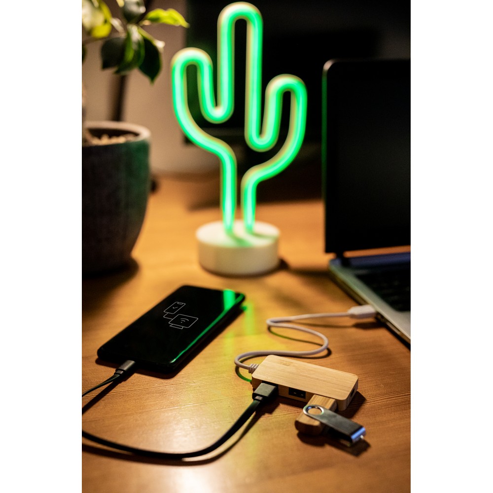 Bambusowy hub USB i USB-C B'RIGHT | Kenzie Drewno V7283-17 (6)