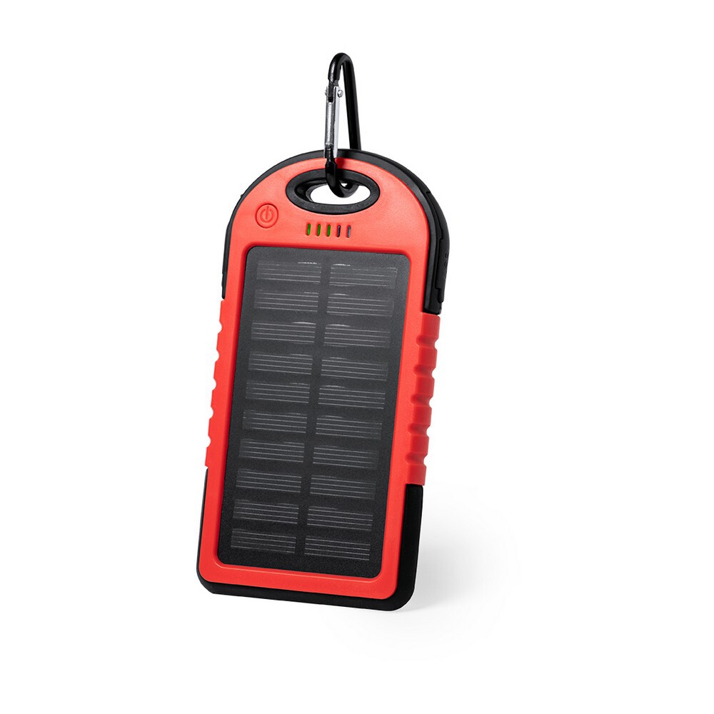 Gadżet reklamowy - Wodoodporny power bank 4000 mAh, ładowarka słoneczna