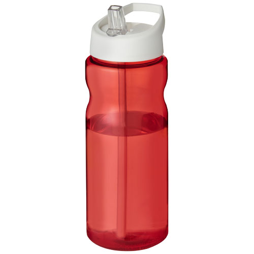 Bidon H2O Base® o pojemności 650 ml z wieczkiem z słomką Czerwony-Biały 21004912 