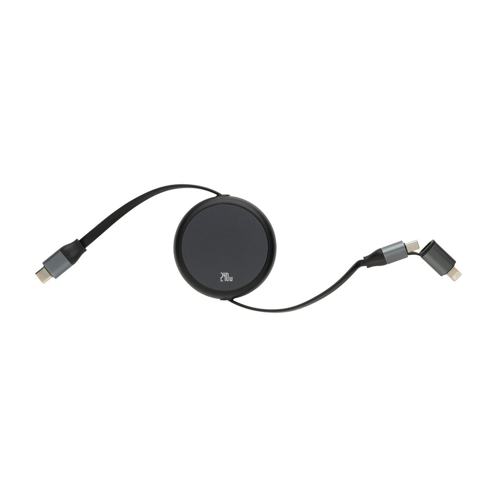 Zwijany kabel do ładowania 240W Terra Black P302.7701 (3)