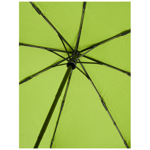 Składany, automatycznie otwierany/zamykany parasol Bo 21” wykonany z plastiku PET z recyklingu Limonkowy 10914309 (4)
