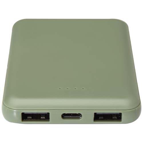 Asama powerbank o pojemności 5000 mAh Type-C z tworzyw sztucznych pochodzących z recyklingu Melanż zielony 12438362 (5)