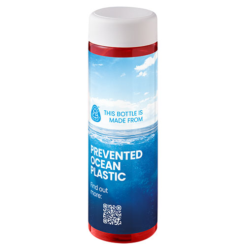 H2O Active® Eco Vibe 850 ml, bidon z zakrętką  Czerwony-Biały 21048507 (1)