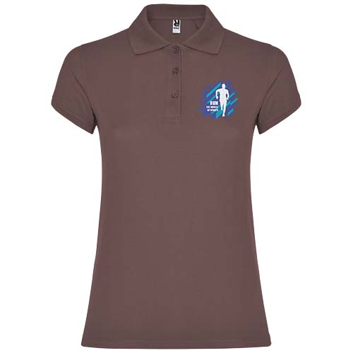 Star koszulka damska polo z krótkim rękawem Pale Red R6634A25 (1)