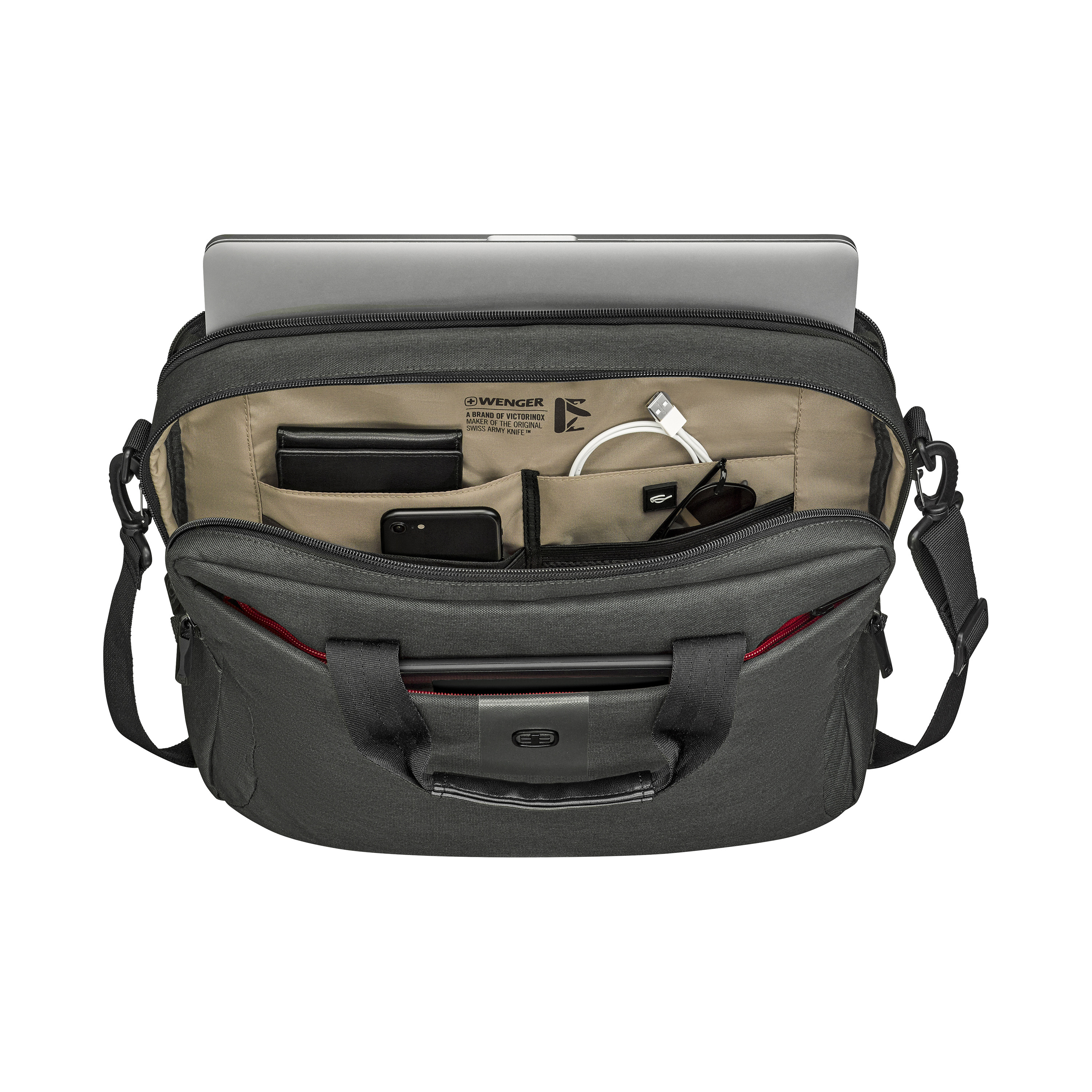Torba na laptopa MX ECO rPET Brief 16'' Wenger Szary W61226307 (1)
