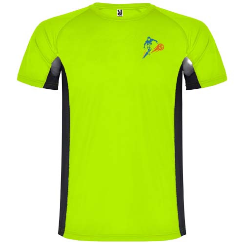 Shanghai sportowa koszulka męska z krótkim rękawem Fluorescencyjna zieleń-Czarny R65959G1 (1)