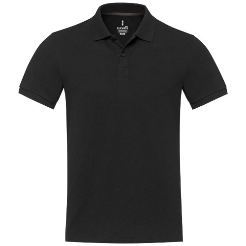 Emerald koszulka polo unisex z recyklingu z krótkim rękawem Czarny 37539909 (2)