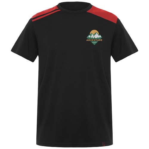 Expedition 160 g/m2 koszulka męska z krótkim rękawem Czarny-Czerwony R8411E41 (1)