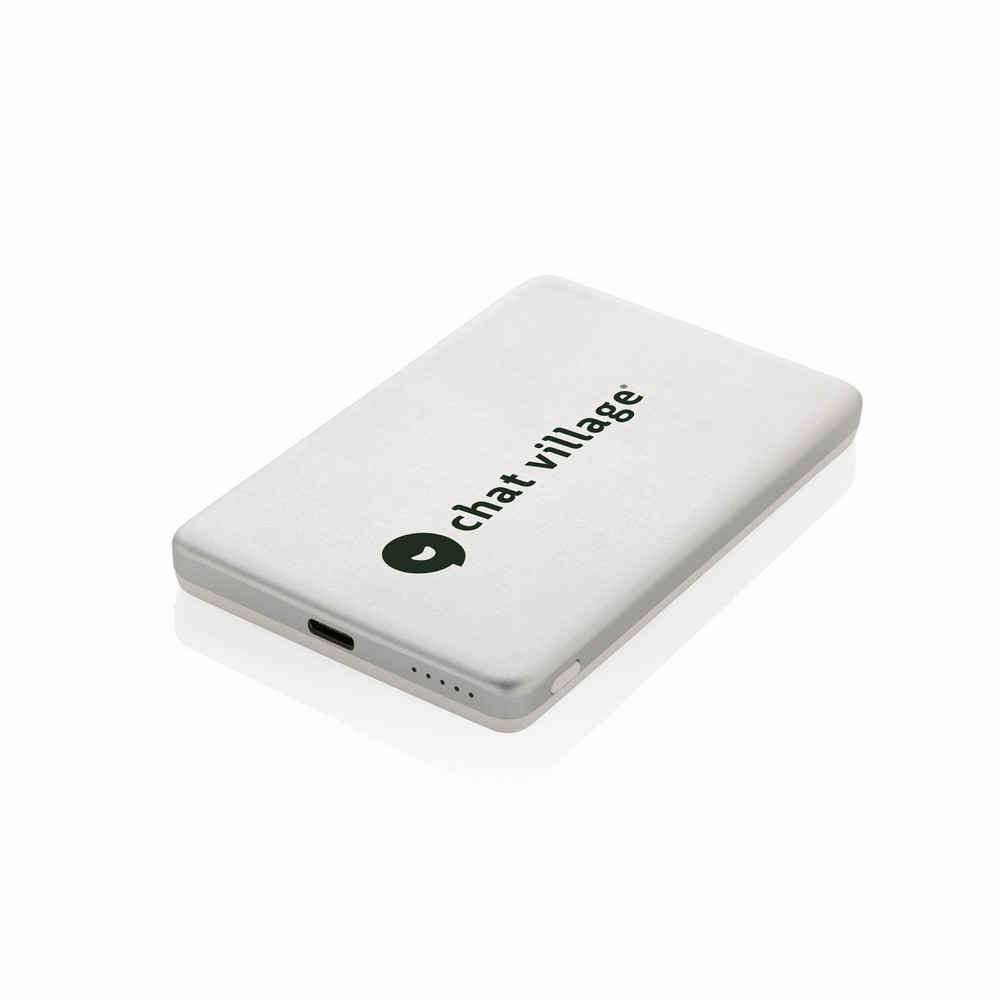 Power bank 5000 mAh, ładowarka bezprzewodowa 5W Orion Srebrny P322.6002 (6)