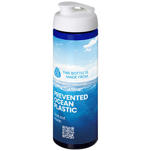 H2O Active® Eco Vibe 850 ml, bidon sportowy z odchylaną pokrywką Niebieski-Biały 21048307 (1)