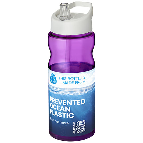Bidon H2O Eco o pojemności 650 ml z wieczkiem z dzióbkiem Fioletowy-Biały 21009911 (1)