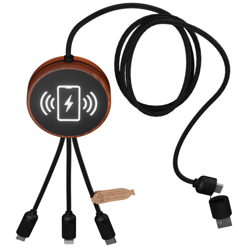 SCX.design C40 kabel ładujący z podświetlanym logo 5-w-1 rPET i z podkładką ładującą 10 W Drewniany 2PX07371 (5)