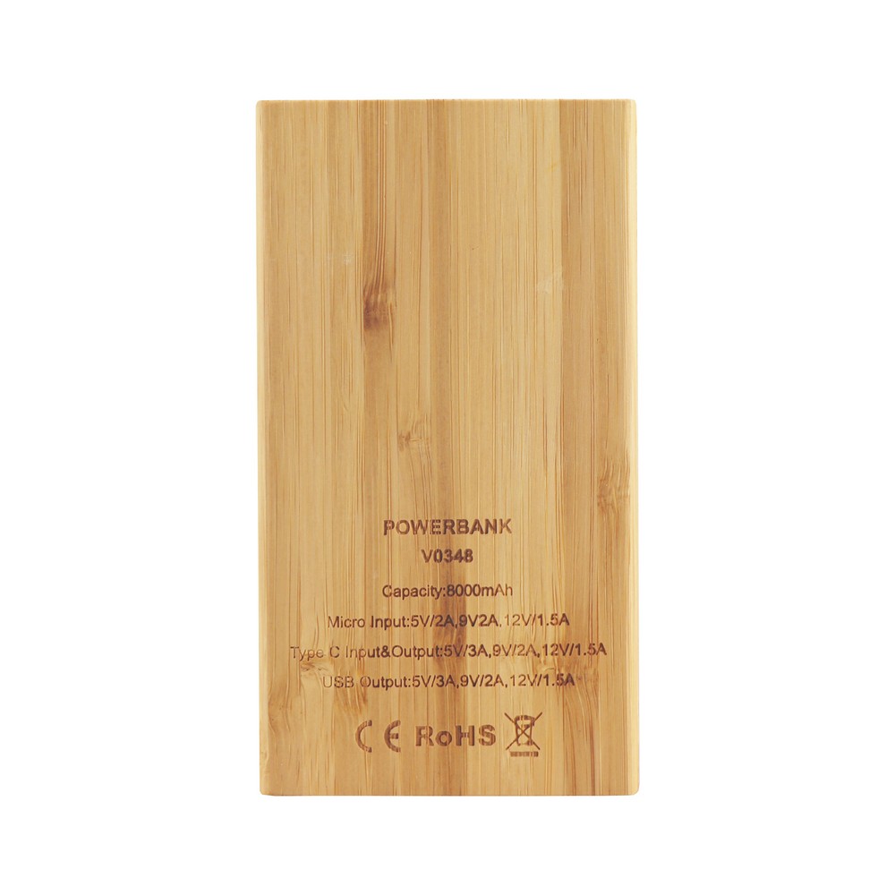 Bambusowy power bank 8000 mAh B'RIGHT | Caroline Drewno V0348-17 (9)