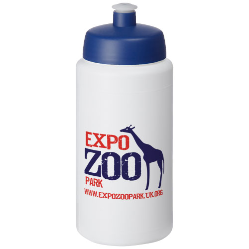 Bidon Baseline® Plus o pojemności 500 ml ze sportowym wieczkiem i uchwytem Biały-Niebieski 21068702 (1)