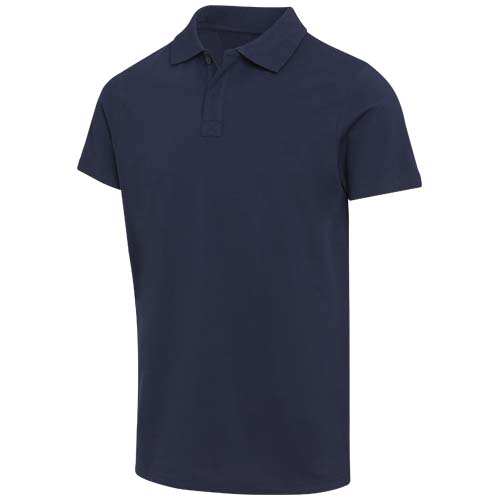 Graphite organiczna koszulka polo unisex o gramaturze 180 g/m², z krótkim rękawem i certyfikatem OCS Granatowy 3955955A 