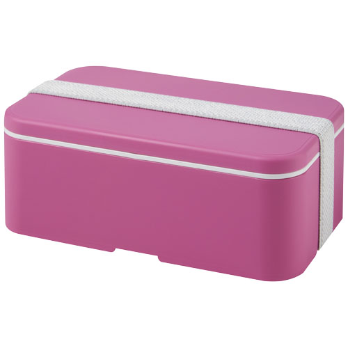 MIYO jednopoziomowe pudełko na lunch  Magenta-Biały 21046941 