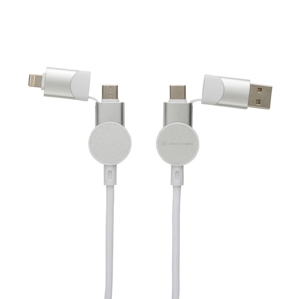 Kabel do ładowania 6 w 1 45W Urban Vitamin Oakland Biały P302.703 