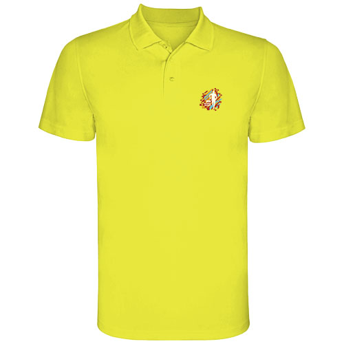 Monzha sportowa koszulka dziecięca polo z krótkim rękawem Fluorescencyjny żółty K04041CD (1)