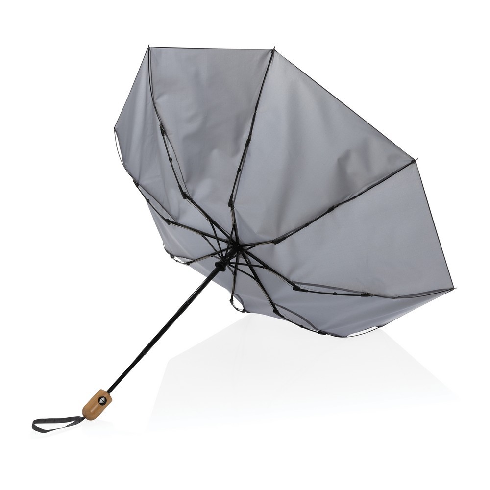 Bambusowy parasol automatyczny 21" AWARE™ RPET Szary P850.612 (2)
