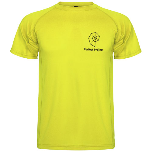 Montecarlo sportowa koszulka męska z krótkim rękawem Fluor Yellow R04251C1 (1)