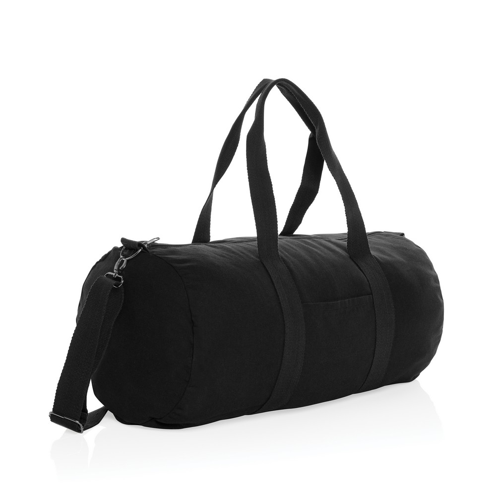 Torba sportowa, podróżna AWARE™, bawełna z recyklingu Czarny P707.191 