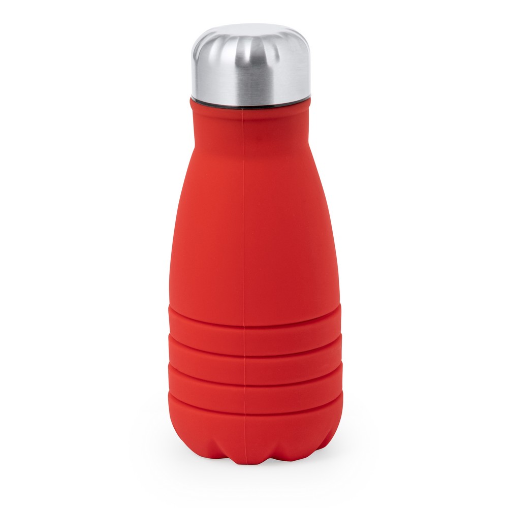 Składana butelka sportowa 550 ml z karabińczykiem Czerwony V1311-05 (3)