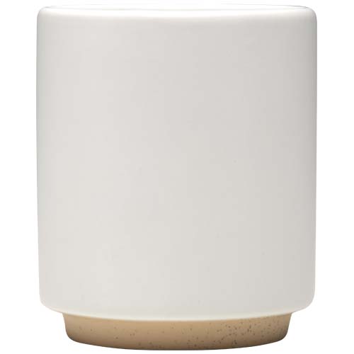 Camilla - kubek ceramiczny o pojemności 180 ml, z matowym wykończeniem. Można go wkładać jeden w drugi. Biały 10096001 (1)