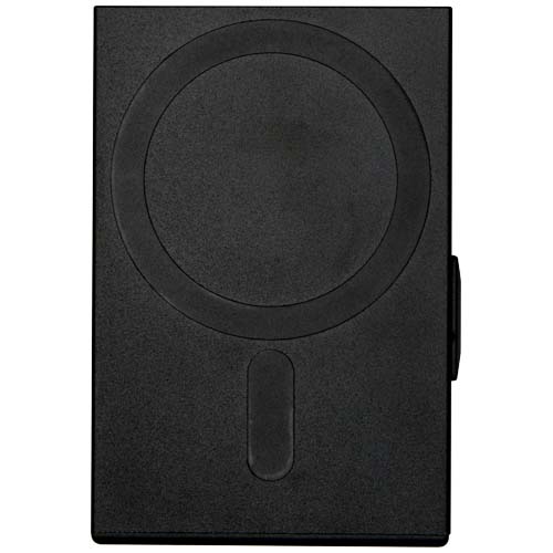 Magnetyczne etui na karty z ochroną RFID, wykonane z materiałów z certyfikatem RCS Czarny 12452890 (4)