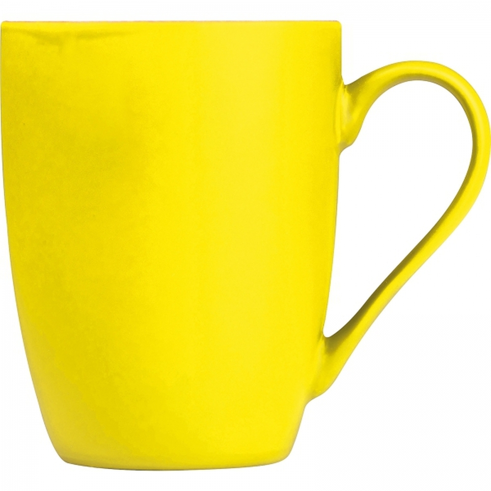 Kubek ceramiczny soft touch 300 ml JUDYTA żółty 8065508 (1)