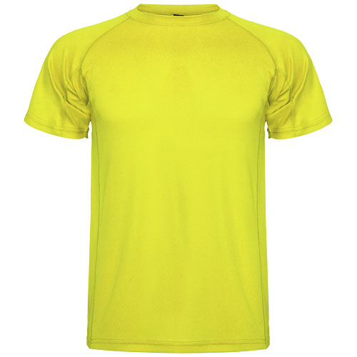 Montecarlo sportowa koszulka dziecięca z krótkim rękawem Fluor Yellow K04251CD 