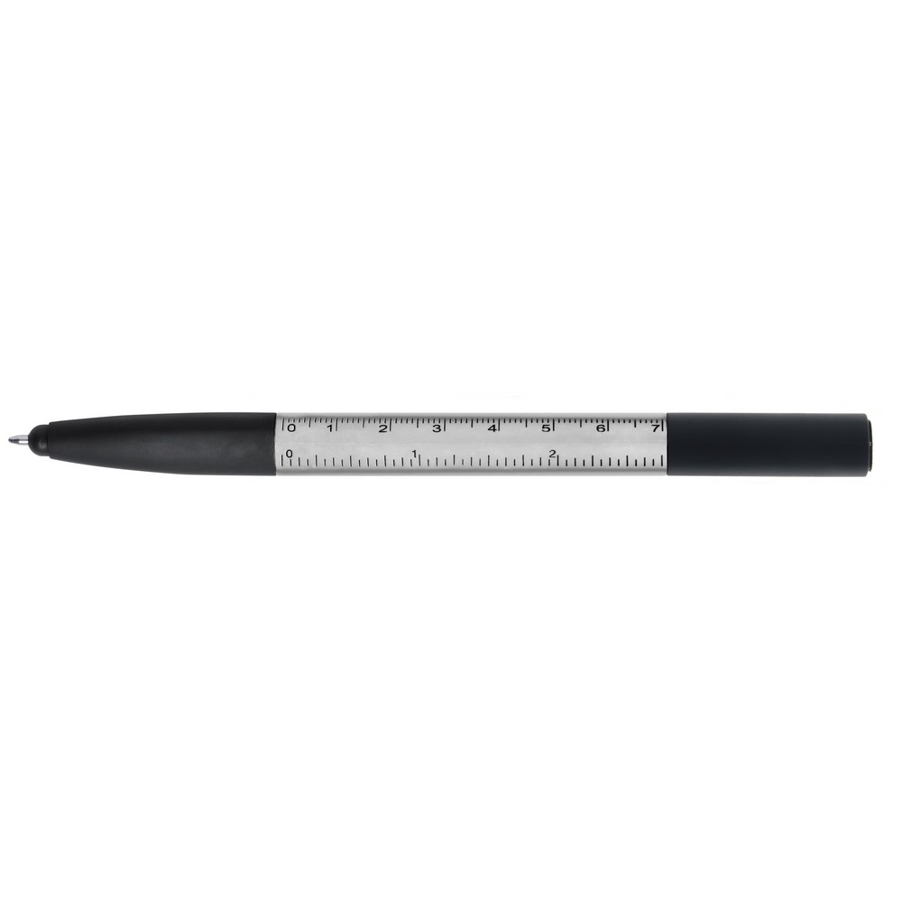 Długopis wielofunkcyjny, czyścik do ekranu, linijka, stojak na telefon, touch pen, śrubokręty Szary V1849/A-19 (1)