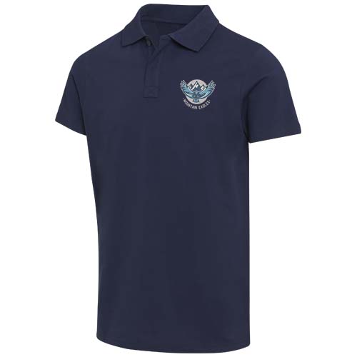 Graphite organiczna koszulka polo unisex o gramaturze 180 g/m², z krótkim rękawem i certyfikatem OCS Granatowy 3955955A (1)