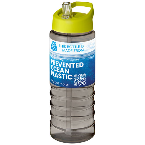 H2O Active® Eco Treble bidon z pokrywką z tutką o pojemności 750 ml  Węgiel drzewny-Limonkowy 21048209 (1)