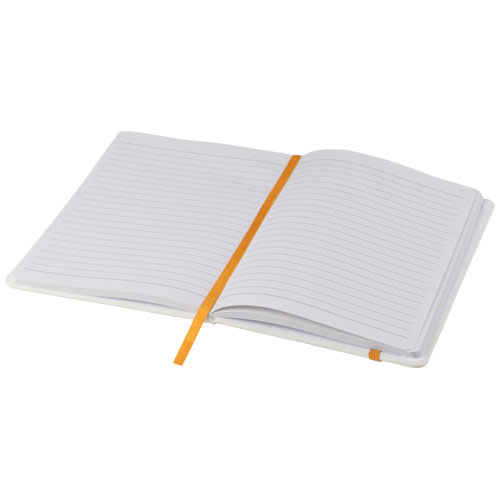 Biały notes A5 Spectrum z kolorowym paskiem Biały-Pomarańczowy 10713504 (4)