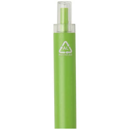 Długopis Spectrum wykonany z recyklingowanego aluminium (niebieski tusz) Limonkowy 10740463 (3)
