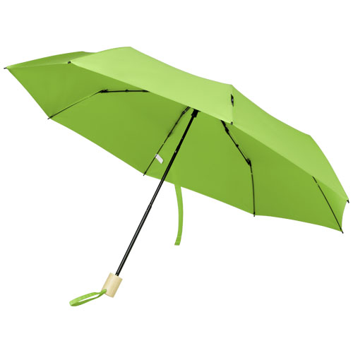 Składany wiatroodporny parasol 51 cm z PET z recyklingu Birgit Limonkowy 10914563 