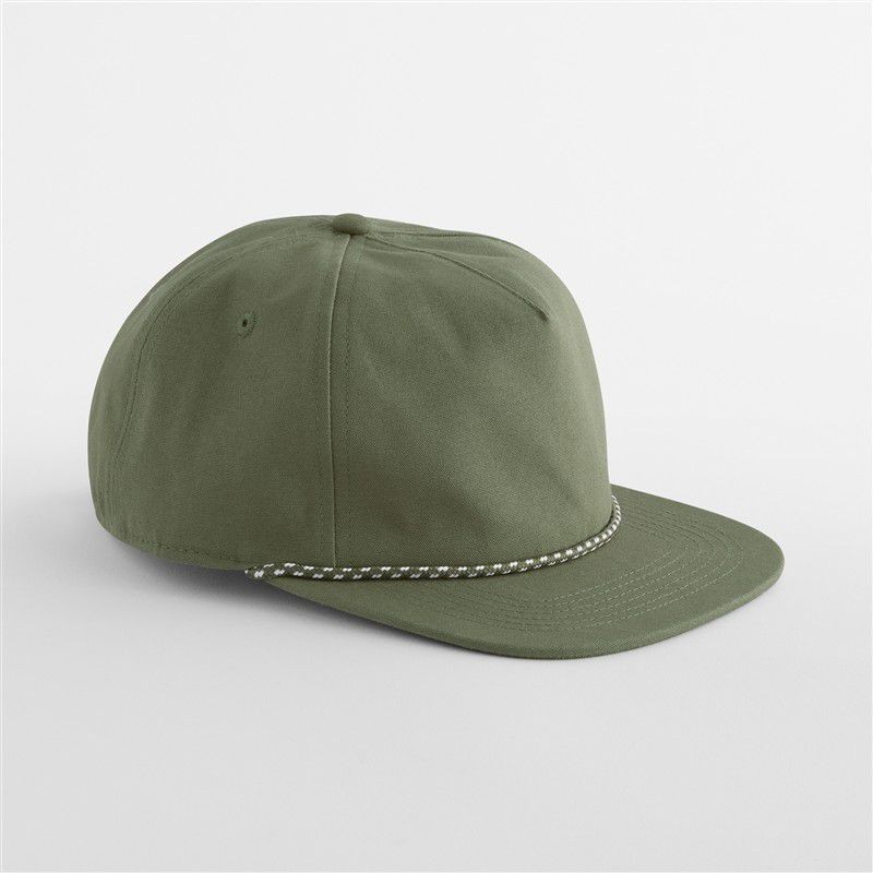 Czapka 5-panelowa z bawełny organicznej ze sznurkiem Olive Green CB864N-1398378 (1)