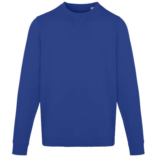 Jasper organiczna bluza unisex z recyklingu o gramaturze 280 g/m² z okrągłym dekoltem i certyfikatem OCS Niebieski 3956152A (2)