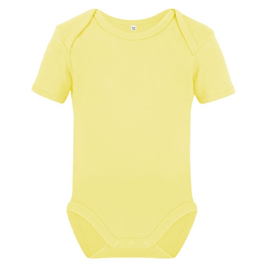 Body Niemowlęce Krótki Rękaw Bawełna Organiczna Pastel Yellow X11120-599067 