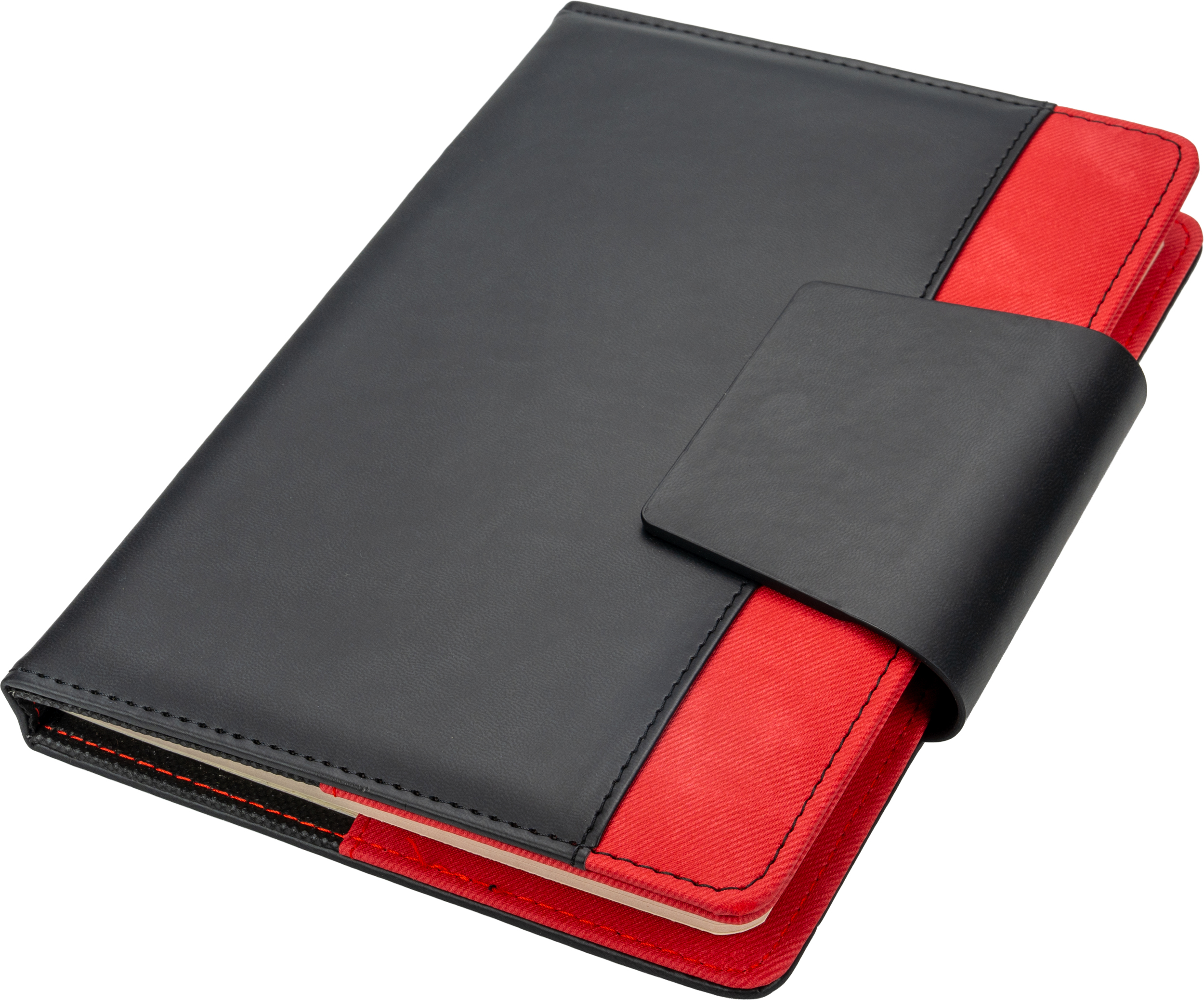 Notes A5 w linie z PU z recyklingu ASUNCION Czerwony 422905 