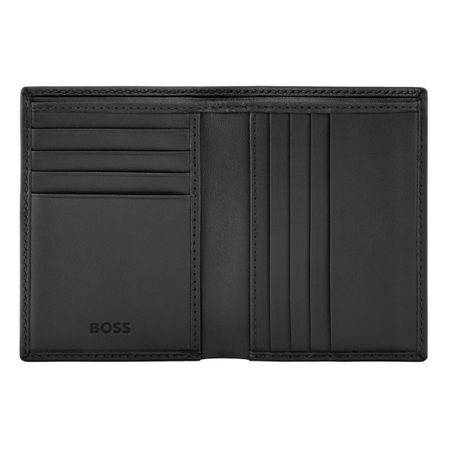 Składany portfel na karty Double B Saffiano Grey Czarny HLE526A (4)