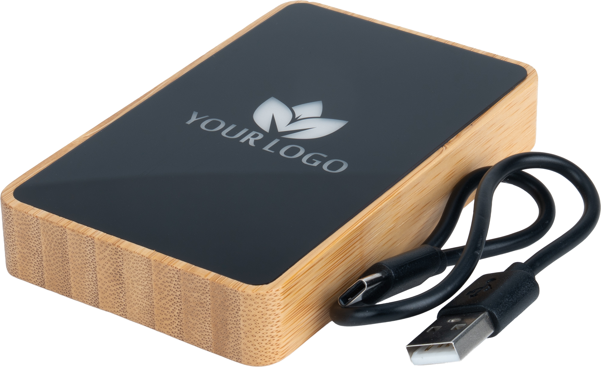 Power bank z podświetlanym logo 5000 mAh Beżowy EG061713 (2)