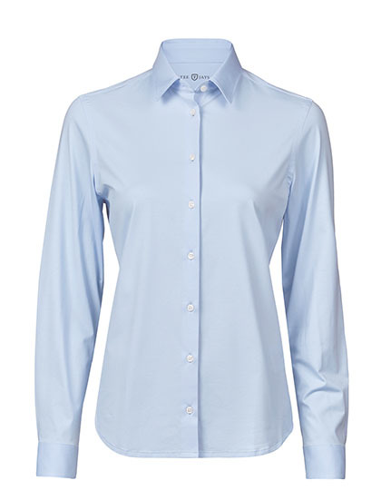 Koszula Damska Dopasowana Jersey Strecz Light Blue TJ4031-813932 