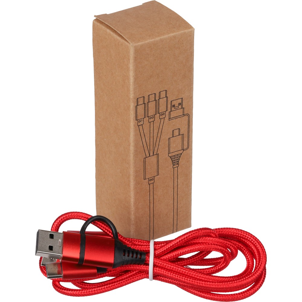 Kabel do ładowania 6 w 1 Czerwony VB331-05 (5)