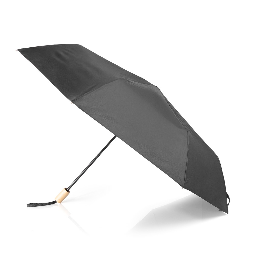 Wiatroodporny parasol manualny RPET, składany | Uksan Czarny VA067-03 (3)