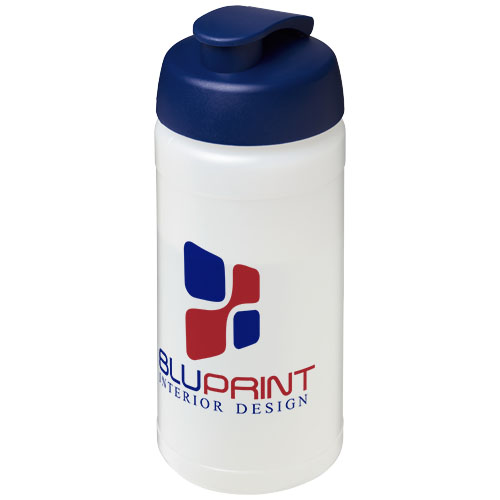 Bidon Baseline® Plus o pojemności 500 ml z wieczkiem zaciskowym Przezroczysty-Niebieski 21006817 (1)