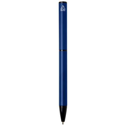 Verton - długopis obrotowy z aluminium z recyklingu, z etui (niebieski wkład) Oceaniczny niebieski 10733155 (2)