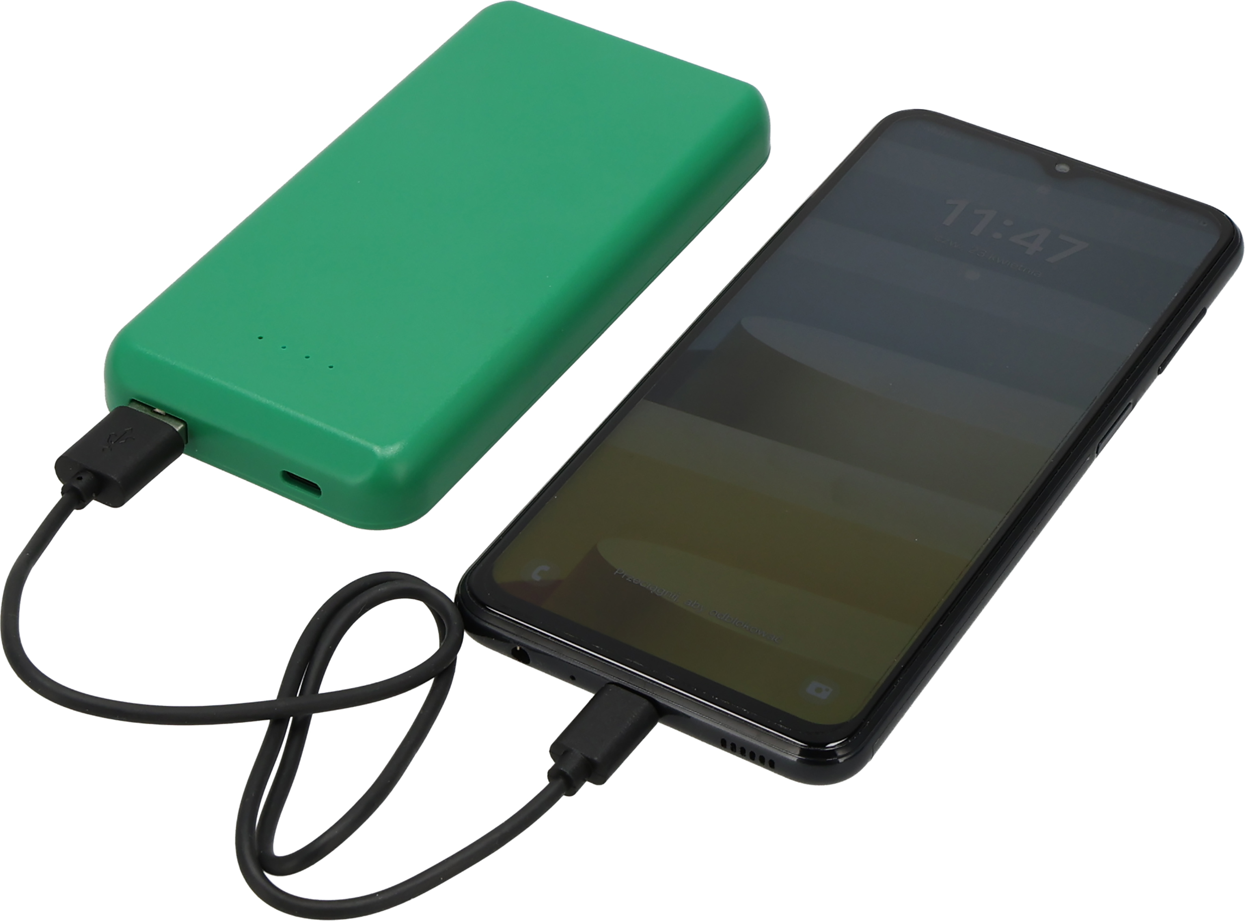 Power bank z ABS z recyklingu 10000 mAh PRESTON Zielony 3549409 (5)